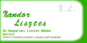 nandor lisztes business card